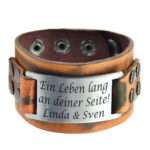 Bild von lederarmband mit edelstahl grajpg | fotogeschenkideende 🎀 Geschenke mit eigenem Foto Motiv o Text