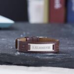 Bild von braunes lederarmband mit gravujpg | fotogeschenkideende 🎀 Geschenke mit eigenem Foto Motiv o Text