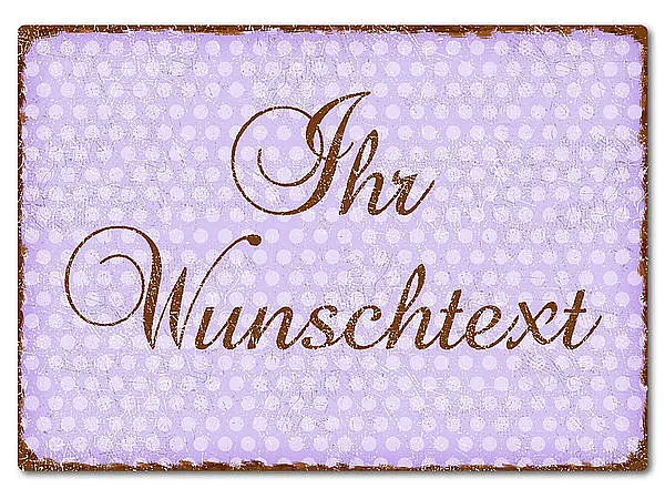 Bild von   farbiges aluschild mit polka djpg | fotogeschenkideende 🎀 Geschenke mit eigenem Foto Motiv o Text