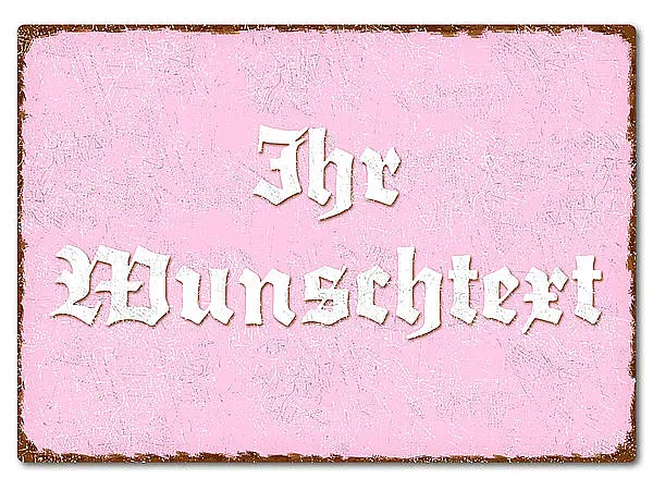 Bild von farbiges blechschild mit wunscjpg | fotogeschenkideende 🎀 Geschenke mit eigenem Foto Motiv o Text