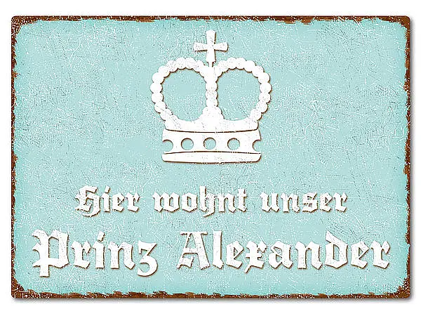 Bild von farbiges blechschild mit wunscjpg | fotogeschenkideende 🎀 Geschenke mit eigenem Foto Motiv o Text