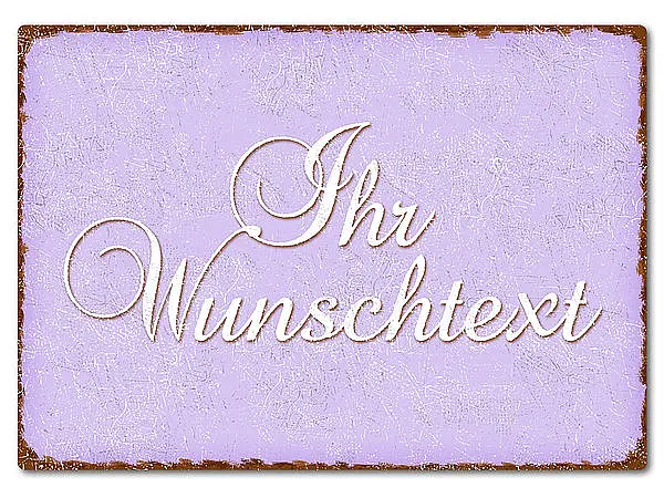 Bild von farbiges blechschild mit wunscjpg | fotogeschenkideende 🎀 Geschenke mit eigenem Foto Motiv o Text