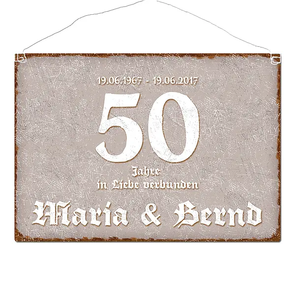 Bild von schild goldene hochzeit undjpg | fotogeschenkideende 🎀 Geschenke mit eigenem Foto Motiv o Text