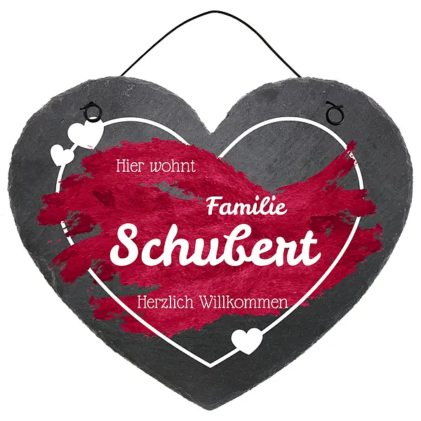 Bild von tuerschild in herzform aus schjpg | fotogeschenkideende 🎀 Geschenke mit eigenem Foto Motiv o Text