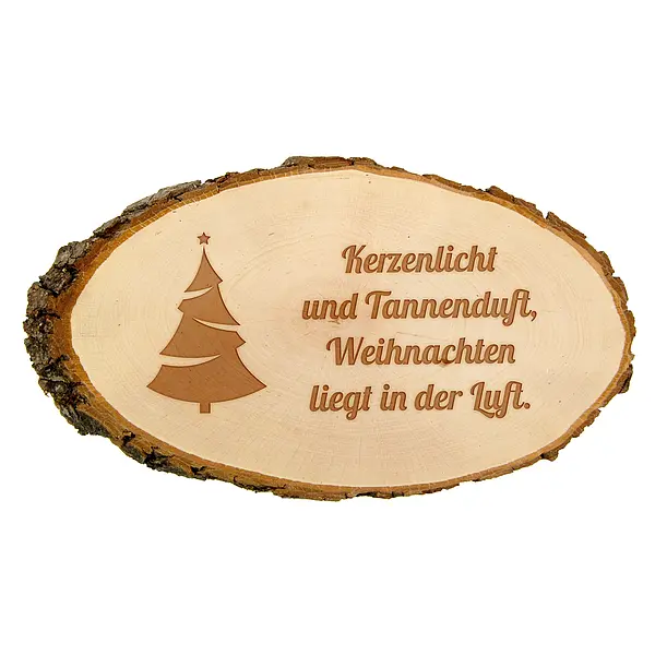 Bild von holzrindenschild mit gravur fajpg | fotogeschenkideende 🎀 Geschenke mit eigenem Foto Motiv o Text