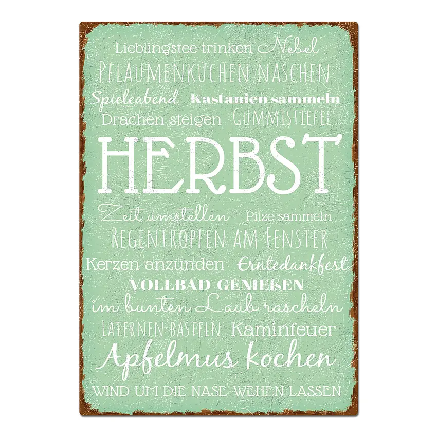 Bild von dekoschild herbst im vintage ljpg | fotogeschenkideende 🎀 Geschenke mit eigenem Foto Motiv o Text