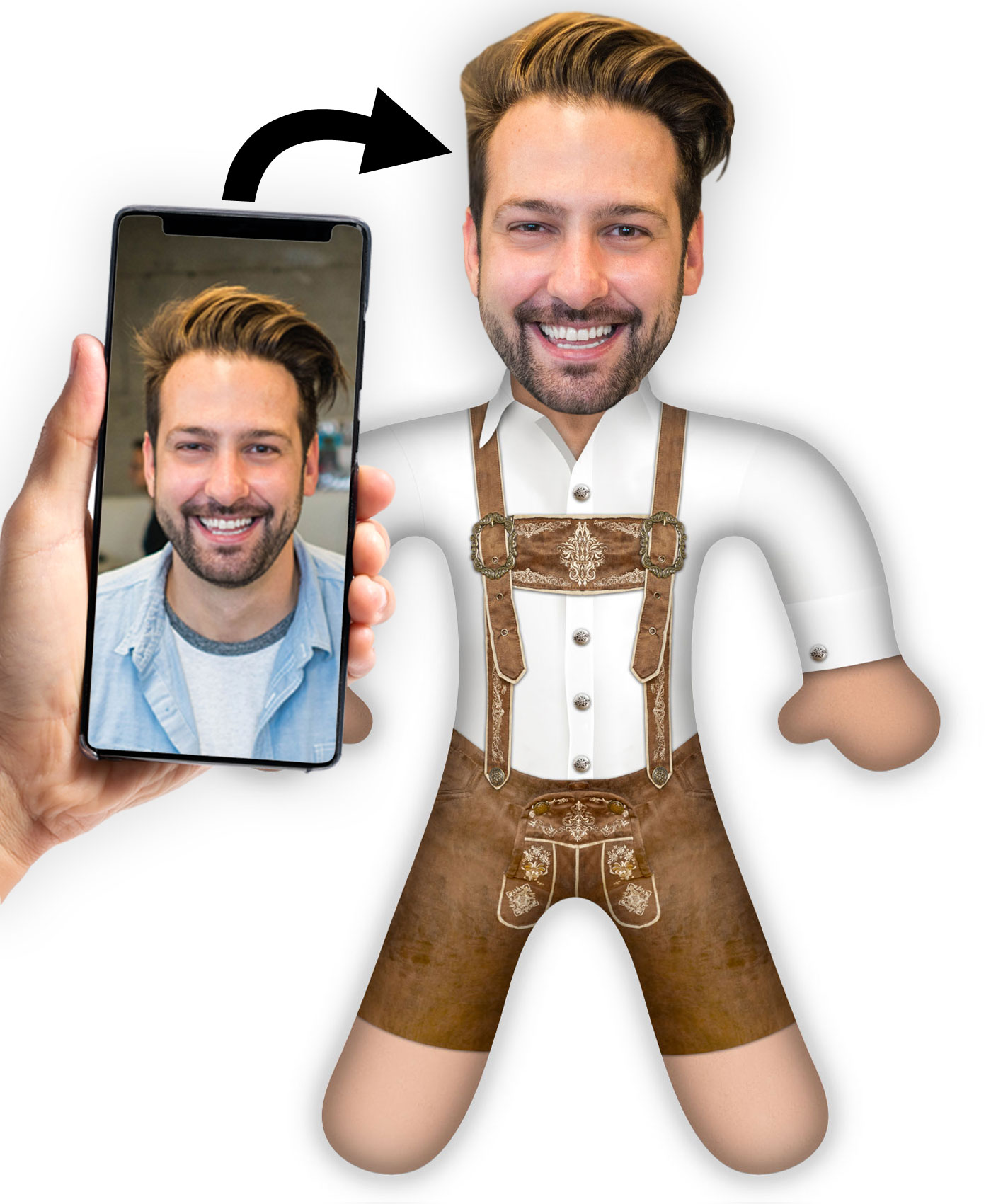 Bild von   du als oktoberfest lederhose sjpg | fotogeschenkideende 🎀 Geschenke mit eigenem Foto Motiv o Text