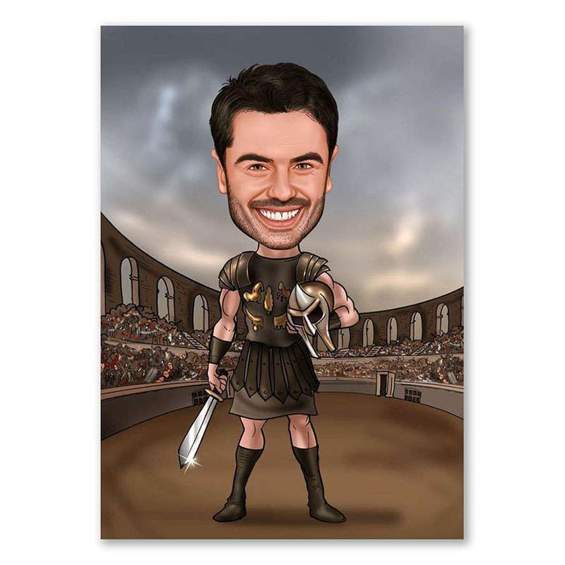 Bild von erstellung karikatur gladiatorjpg | fotogeschenkideende 🎀 Geschenke mit eigenem Foto Motiv o Text