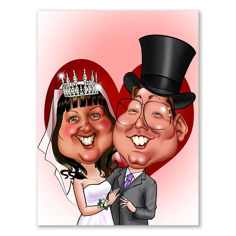 Bild von erstellung karikatur hochzeitjpg | fotogeschenkideende 🎀 Geschenke mit eigenem Foto Motiv o Text