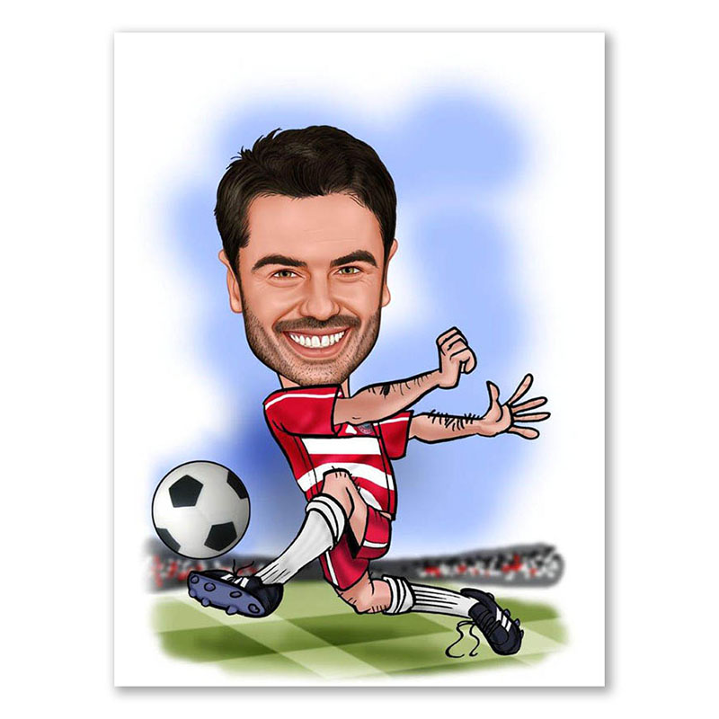 Bild von erstellung karikatur fussballjpg | fotogeschenkideende 🎀 Geschenke mit eigenem Foto Motiv o Text