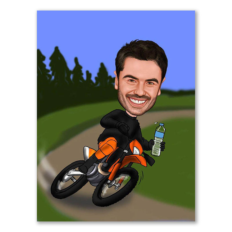 Bild von erstellung karikatur moto crosjpg | fotogeschenkideende 🎀 Geschenke mit eigenem Foto Motiv o Text