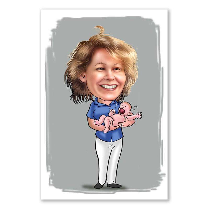 Bild von erstellung karikatur hebammejpg | fotogeschenkideende 🎀 Geschenke mit eigenem Foto Motiv o Text