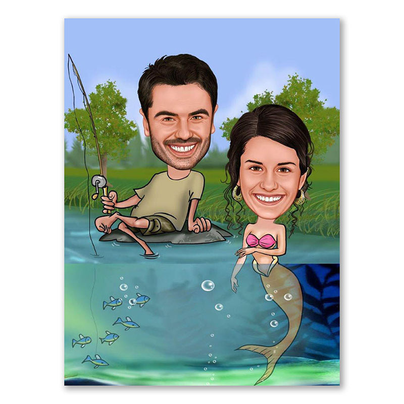 Bild von erstellung karikatur angler mijpg | fotogeschenkideende 🎀 Geschenke mit eigenem Foto Motiv o Text