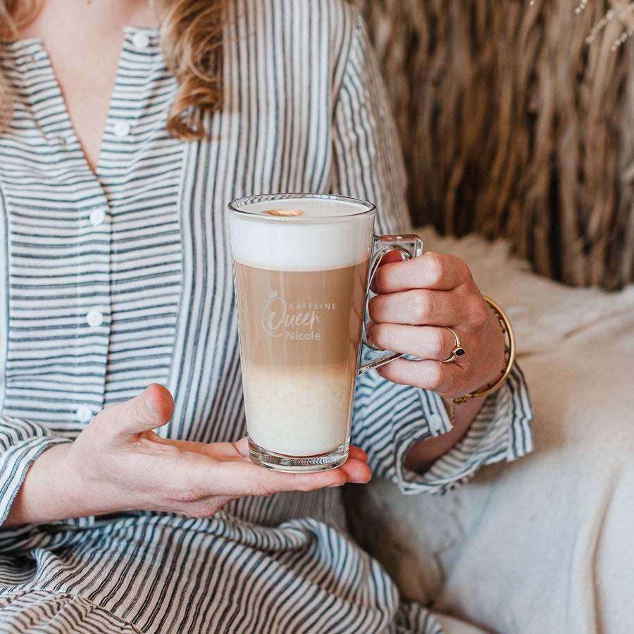 Bild von latte macchiato glas mit gravujpg | fotogeschenkideende 🎀 Geschenke mit eigenem Foto Motiv o Text