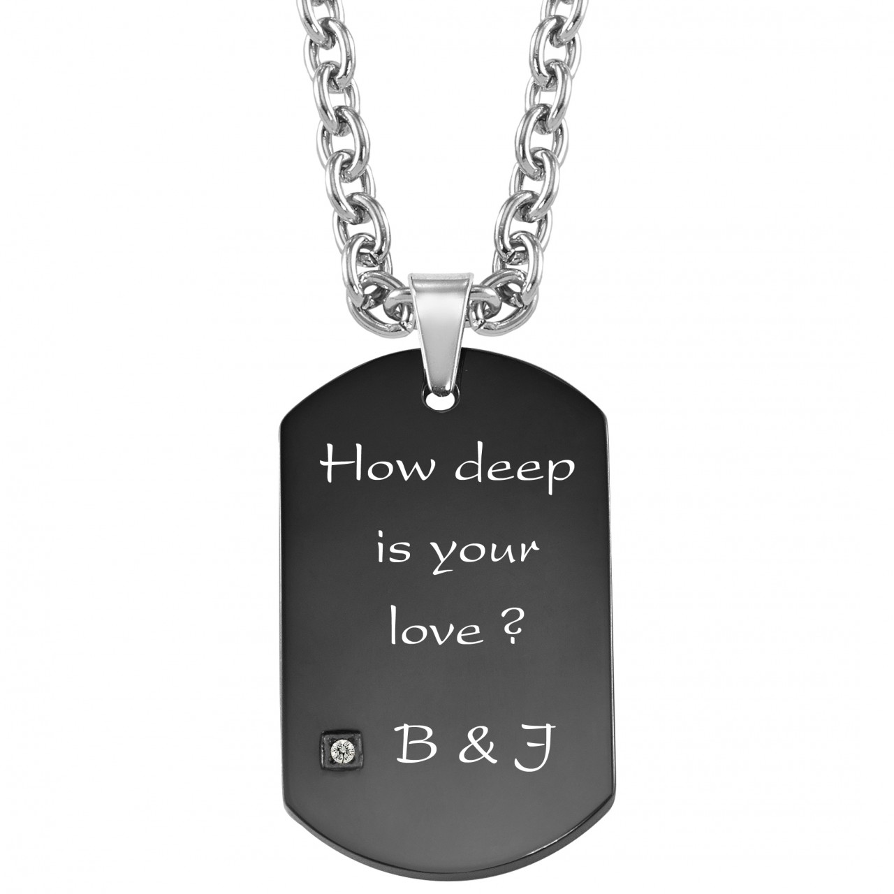 Bild von gravuranhaenger dog tag zirkonjpg | fotogeschenkideende 🎀 Geschenke mit eigenem Foto Motiv o Text