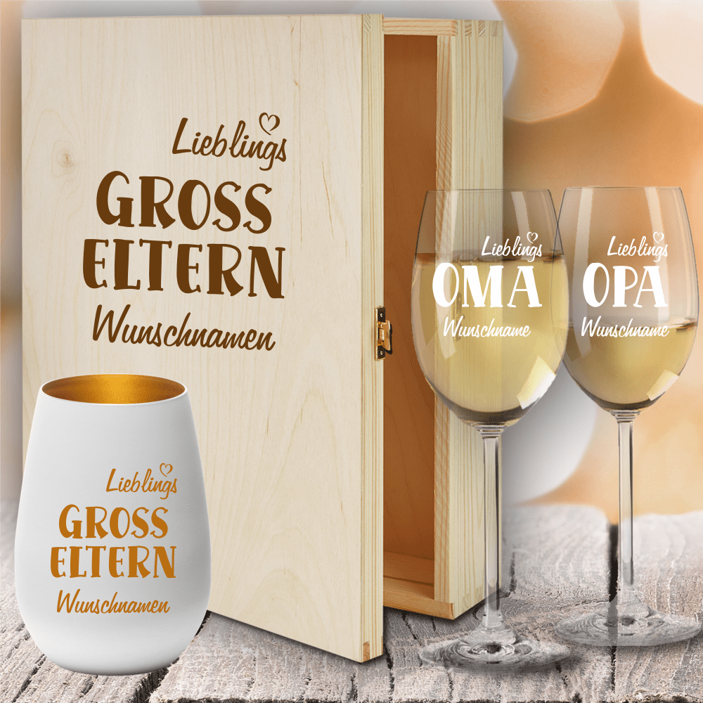 Bild von geschenkbox weissweinglaeser vpng | fotogeschenkideende 🎀 Geschenke mit eigenem Foto Motiv o Text