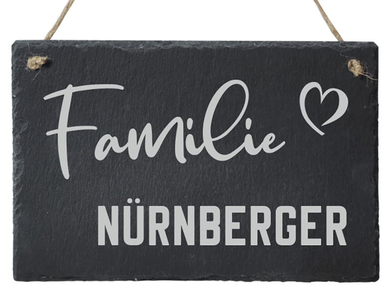 Bild von tuerschild aus schiefer familipng | fotogeschenkideende 🎀 Geschenke mit eigenem Foto Motiv o Text