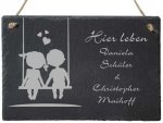 Bild von tuerschild aus schiefer paar ajpg | fotogeschenkideende 🎀 Geschenke mit eigenem Foto Motiv o Text