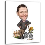 Bild von   erstellung karikatur garten chjpg | fotogeschenkideende 🎀 Geschenke mit eigenem Foto Motiv o Text