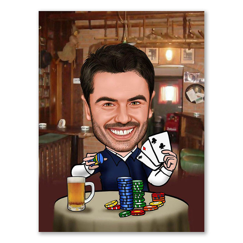 Bild von erstellung karikatur poker mitjpg | fotogeschenkideende 🎀 Geschenke mit eigenem Foto Motiv o Text