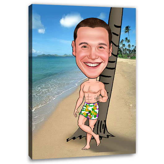 Bild von erstellung karikatur hawaii bejpg | fotogeschenkideende 🎀 Geschenke mit eigenem Foto Motiv o Text