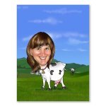 Bild von erstellung karikatur cow girljpg | fotogeschenkideende 🎀 Geschenke mit eigenem Foto Motiv o Text