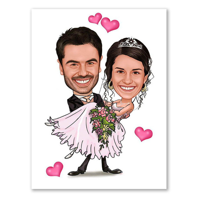 Bild von erstellung karikatur hochzeitsjpg | fotogeschenkideende 🎀 Geschenke mit eigenem Foto Motiv o Text