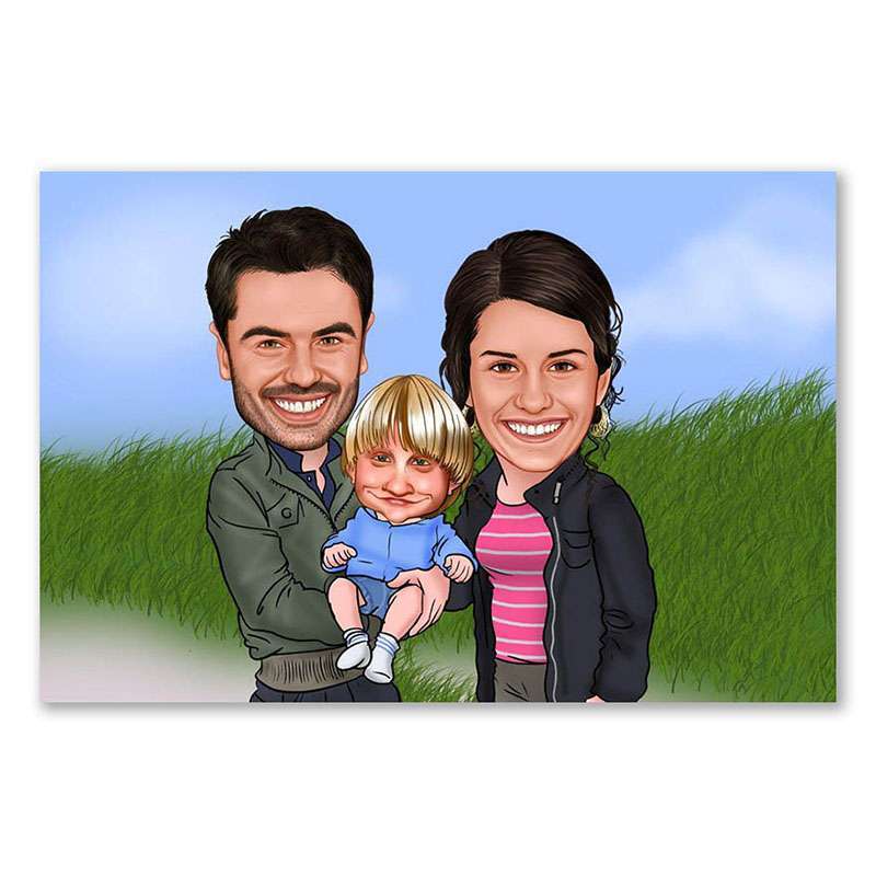 Bild von erstellung karikatur familienpjpg | fotogeschenkideende 🎀 Geschenke mit eigenem Foto Motiv o Text