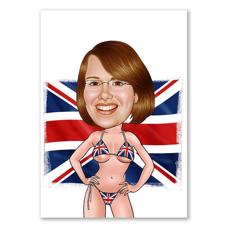 Bild von erstellung karikatur sexy britjpg | fotogeschenkideende 🎀 Geschenke mit eigenem Foto Motiv o Text