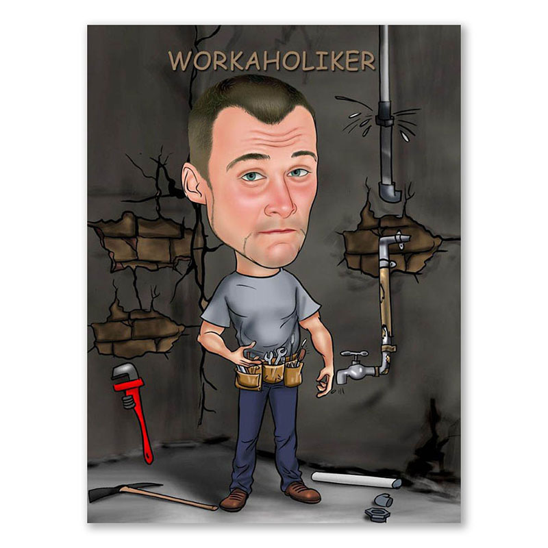 Bild von erstellung karikatur workaholijpg | fotogeschenkideende 🎀 Geschenke mit eigenem Foto Motiv o Text