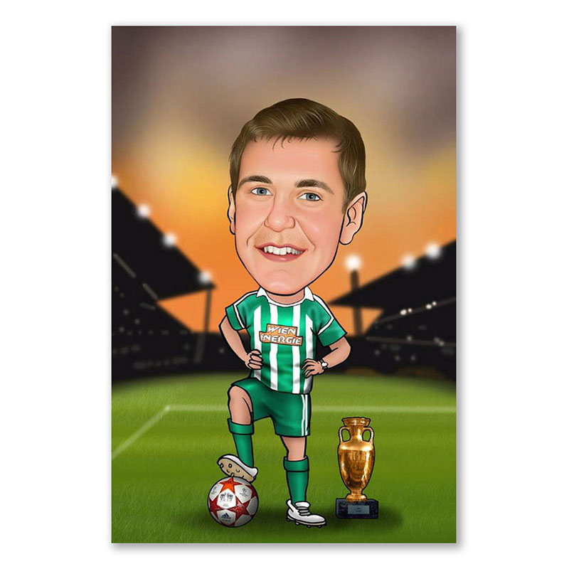 Bild von erstellung karikatur fussballjpg | fotogeschenkideende 🎀 Geschenke mit eigenem Foto Motiv o Text