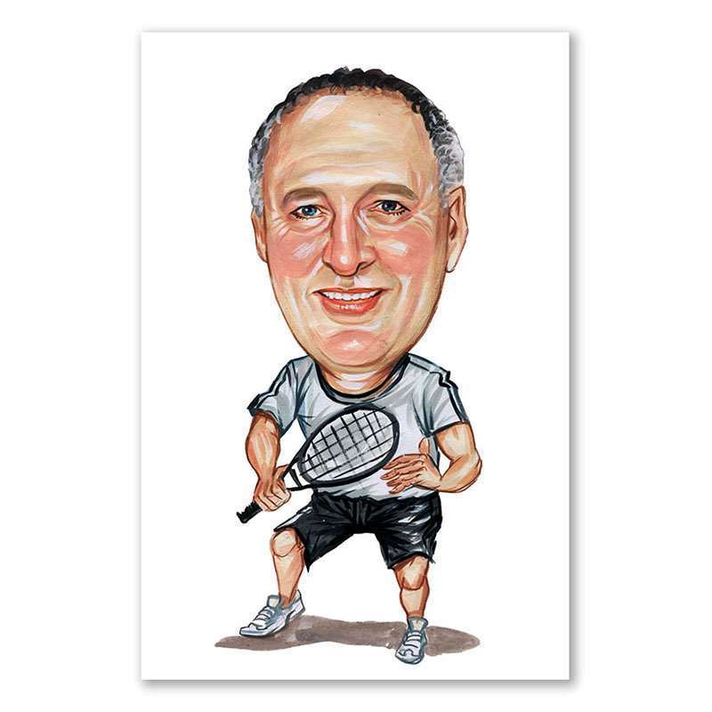 Bild von erstellung karikatur tennisstajpg | fotogeschenkideende 🎀 Geschenke mit eigenem Foto Motiv o Text