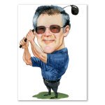 Bild von erstellung karikatur golfer mijpg | fotogeschenkideende 🎀 Geschenke mit eigenem Foto Motiv o Text