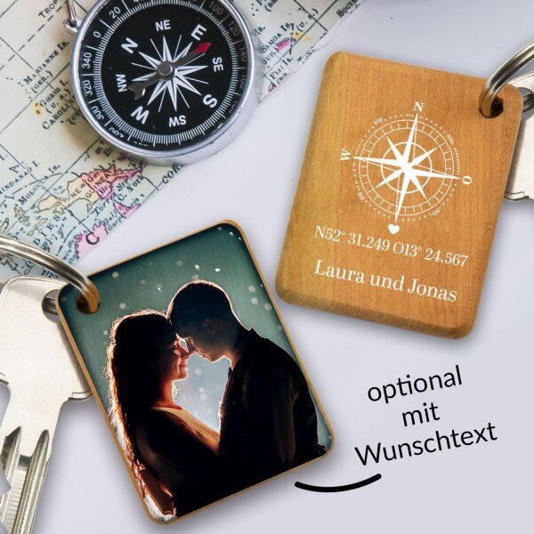 Bild von holz schluesselanhaenger koojpg | fotogeschenkideende 🎀 Geschenke mit eigenem Foto Motiv o Text