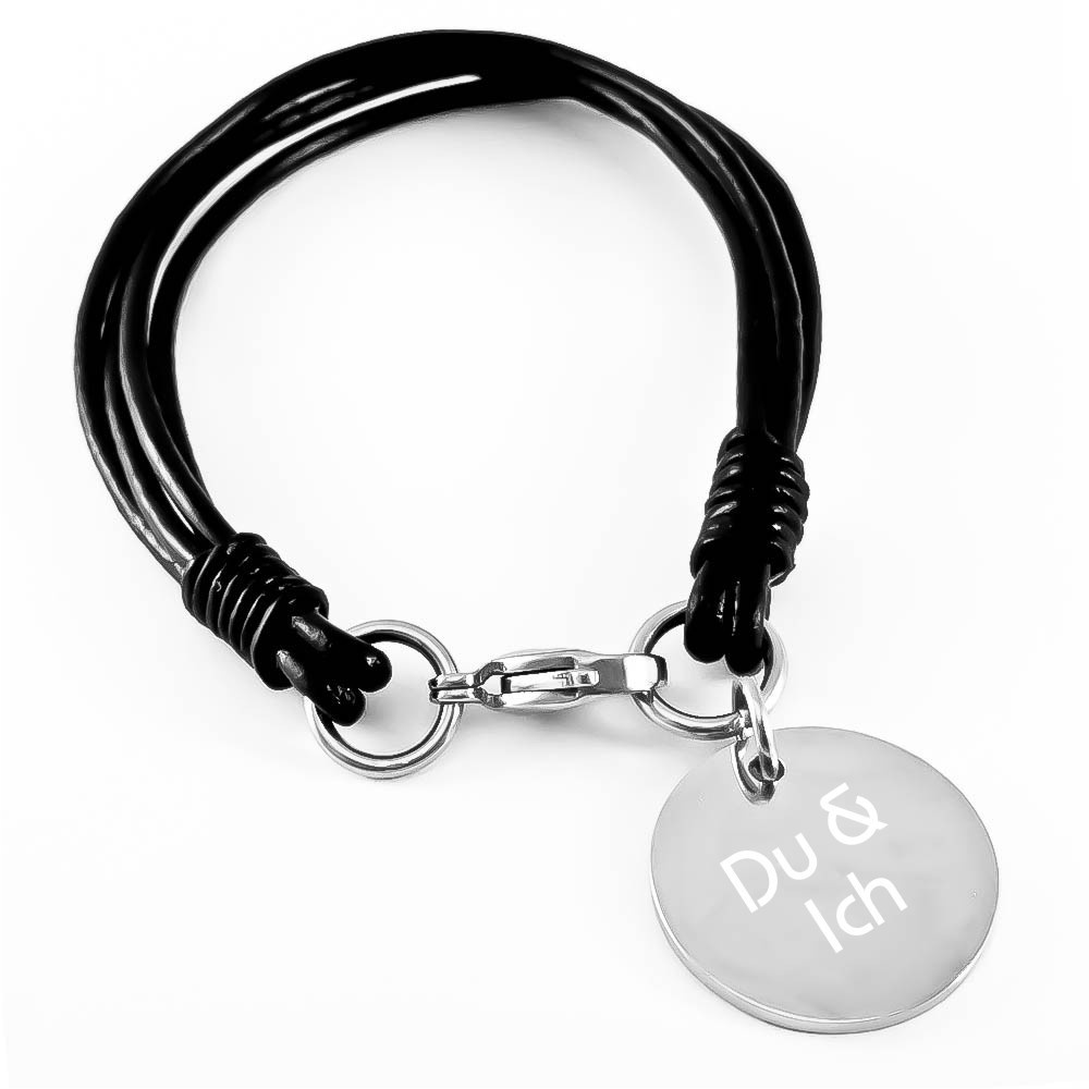 Bild von lederarmband mit kreisanhaengejpg | fotogeschenkideende 🎀 Geschenke mit eigenem Foto Motiv o Text