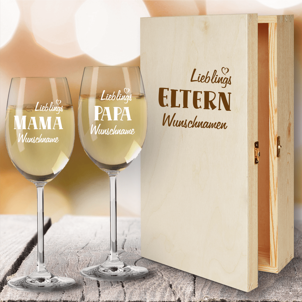 Bild von geschenkbox weissweinglaeser vpng | fotogeschenkideende 🎀 Geschenke mit eigenem Foto Motiv o Text