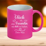 Bild von neonfarbene tasse glueck istpng | fotogeschenkideende 🎀 Geschenke mit eigenem Foto Motiv o Text