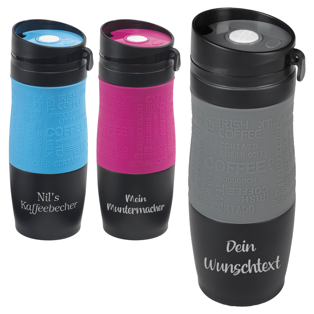 Bild von   push button thermobecher mit wpng | fotogeschenkideende 🎀 Geschenke mit eigenem Foto Motiv o Text