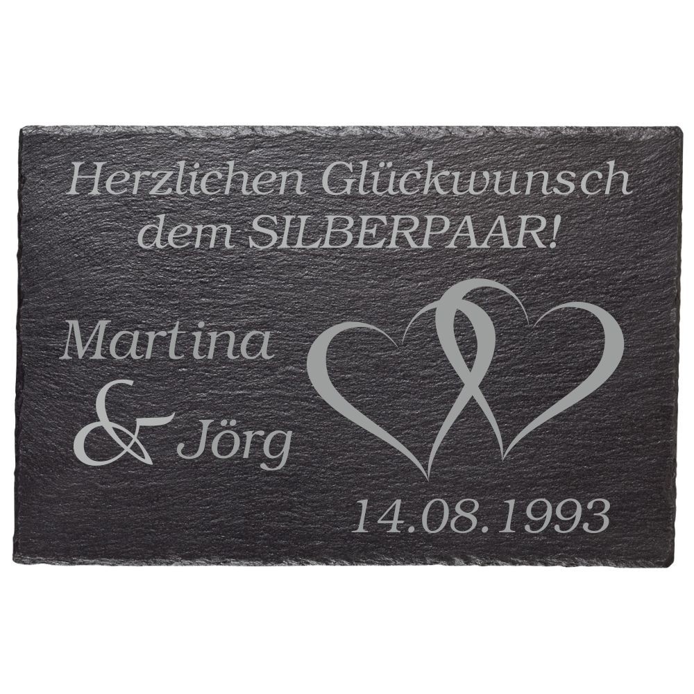 Bild von schiefertafel zur silberhochzejpg | fotogeschenkideende 🎀 Geschenke mit eigenem Foto Motiv o Text