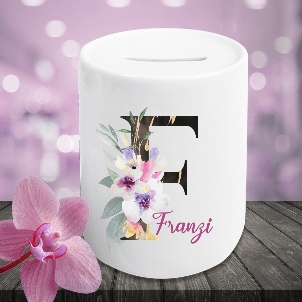 Bild von spardose mit namen floral modepng | fotogeschenkideende 🎀 Geschenke mit eigenem Foto Motiv o Text