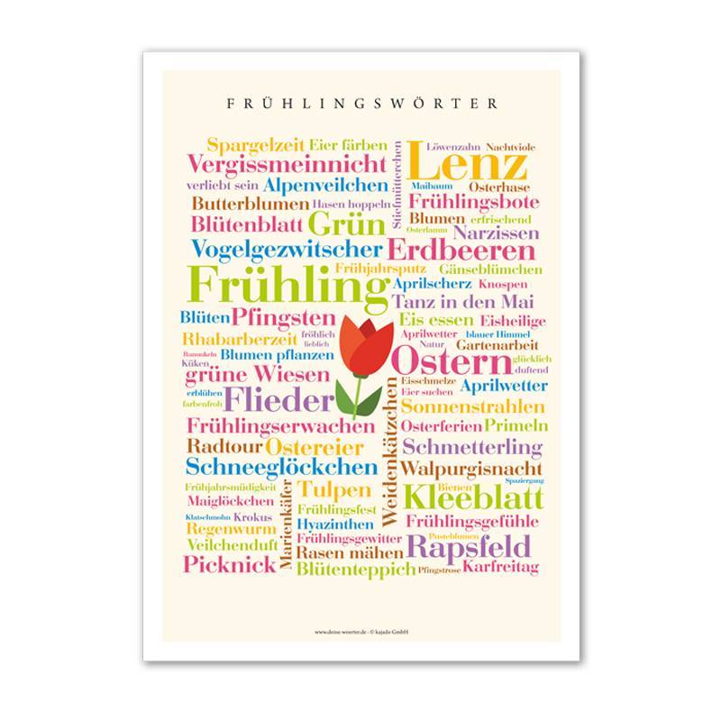 Bild von poster fruehlingswoerter dinjpg | fotogeschenkideende 🎀 Geschenke mit eigenem Foto Motiv o Text