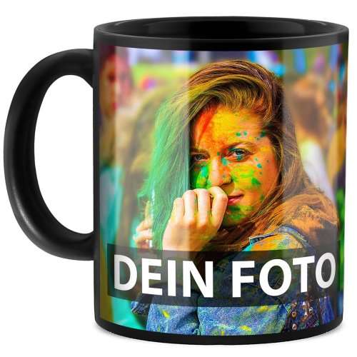 Bild von schwarze fototasse selbst gestjpg | fotogeschenkideende 🎀 Geschenke mit eigenem Foto Motiv o Text