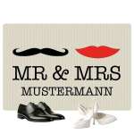 Bild von fussmatte mr mrs mit familiejpg | fotogeschenkideende 🎀 Geschenke mit eigenem Foto Motiv o Text