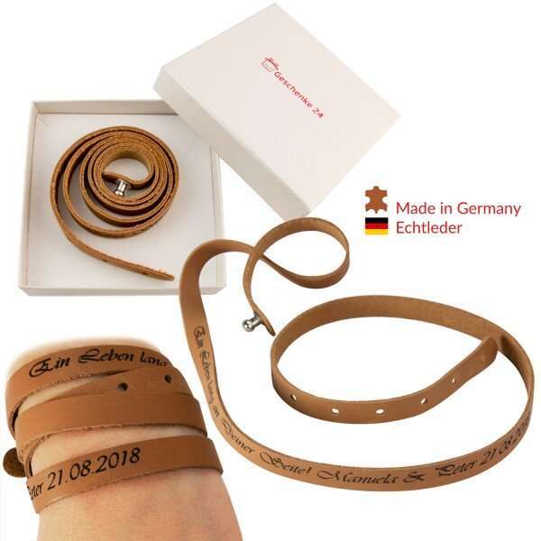 Bild von wickelarmband leder mit gravurjpg | fotogeschenkideende 🎀 Geschenke mit eigenem Foto Motiv o Text