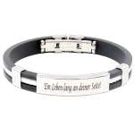 Bild von kautschuk armband mit edelstahjpg | fotogeschenkideende 🎀 Geschenke mit eigenem Foto Motiv o Text