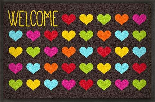 Bild von fussmatte welcome hearts zum pjpg | fotogeschenkideende 🎀 Geschenke mit eigenem Foto Motiv o Text