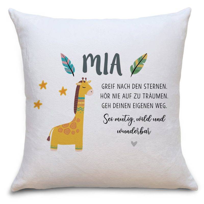 Bild von kinderkissen giraffe bohojpg | fotogeschenkideende 🎀 Geschenke mit eigenem Foto Motiv o Text