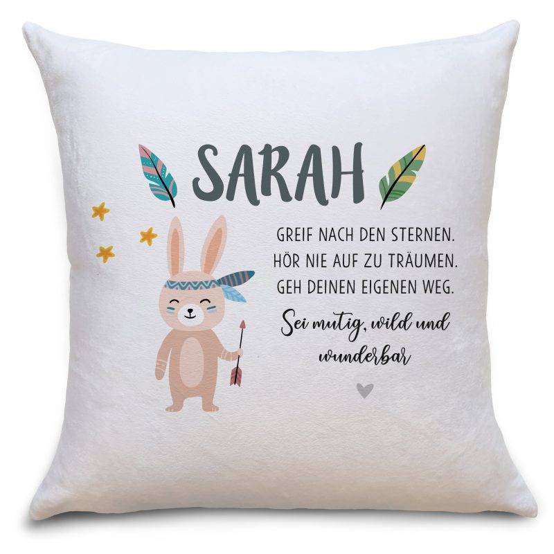 Bild von kinderkissen hase bohojpg | fotogeschenkideende 🎀 Geschenke mit eigenem Foto Motiv o Text