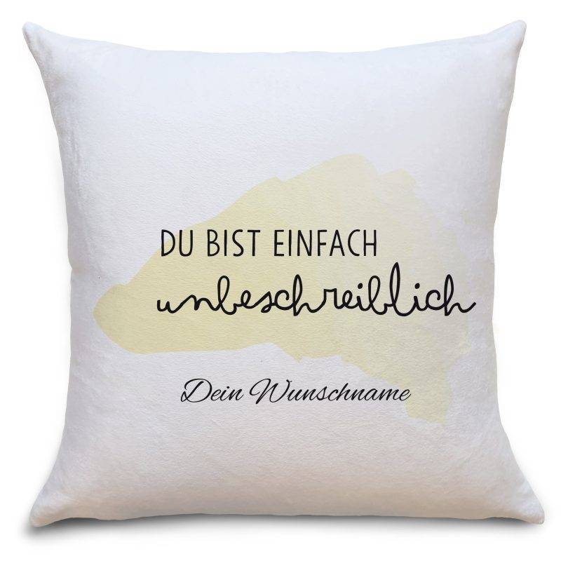 Bild von kissen du bist unbeschreiblichjpg | fotogeschenkideende 🎀 Geschenke mit eigenem Foto Motiv o Text