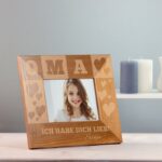 Bild von   bilderrahmen aus holz mit gravjpg | fotogeschenkideende 🎀 Geschenke mit eigenem Foto Motiv o Text